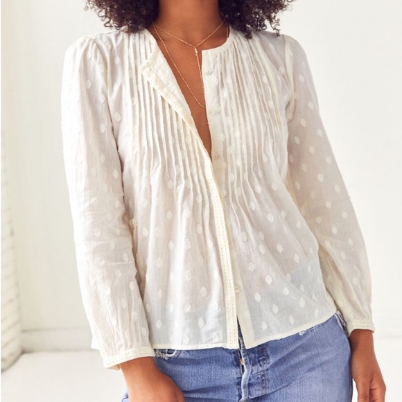 Urban Outfitter UO Ecote black button up blouse - Picture 2 of 6